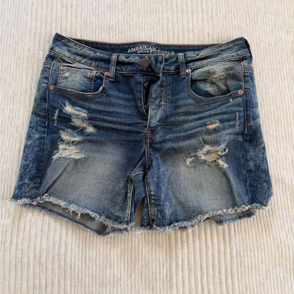 American Eagle Outfitters Ripped Blue Jean Shorts